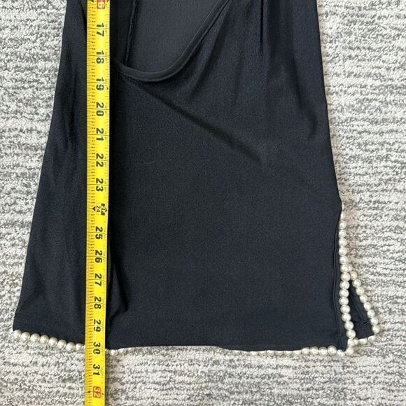 New Khanums Knur Pearl Trim Mini Dress in Black XS Revolve - Picture 10 of 16